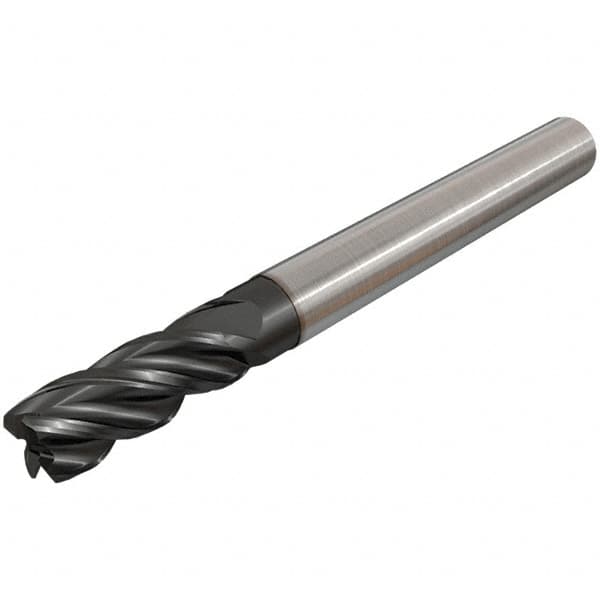 Iscar - 25mm, 4 Flute, Single End, Solid Carbide, Corner Chamfer End Mill - 121mm OAL, 38° Helix, Right Hand Flute, 50mm LOC, Right Hand Cut, 65mm Extended Reach - Caliber Tooling