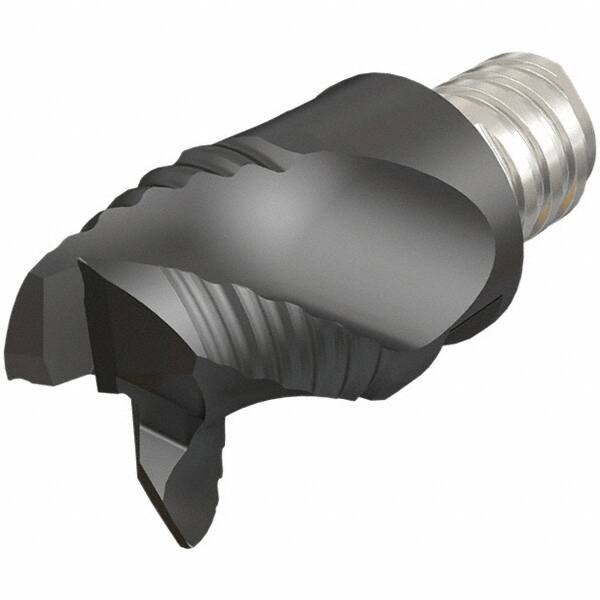 Iscar - MM ERA Grade IC08 Carbide End Milling Tip Insert - Uncoated, 3 Flutes, 25mm Cutting Diam, 19mm Depth of Cut, 37mm Extension, 0.008" Cnr Rad, 45° Helix - Caliber Tooling