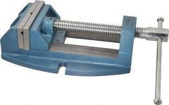 Wilton - 5" Jaw Opening Capacity x 2-1/8" Throat Depth, Horizontal Drill Press Vise - 5" Wide x 2-1/8" High Jaw, Stationary Base, Standard Speed, 12-3/4" OAL x 4.4" Overall Height, Cast Iron - Caliber Tooling