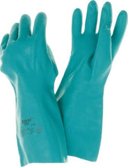 Ansell - 15" Long, 22 mil Thick, Chemical Resistant Gloves - Green - Caliber Tooling