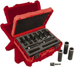 Milwaukee Tool - 9 Piece 1/2" Drive Deep Well Impact Socket Set - Caliber Tooling