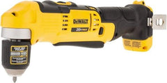 DeWALT - 20 Volt 3/8" Chuck Right Angle Handle Cordless Drill - 0-650 & 0-2000 RPM, Keyless Chuck, Reversible, Lithium-Ion Batteries Not Included - Caliber Tooling