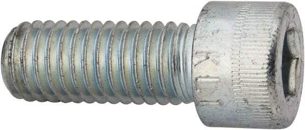 Made in USA - 1/2-13 UNC Hex Socket Drive, Socket Cap Screw - Alloy Steel, Zinc-Plated Finish, Fully Threaded, 1-1/4" Length Under Head - Caliber Tooling