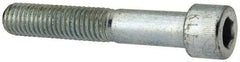 Made in USA - 1/2-13 UNC Hex Socket Drive, Socket Cap Screw - Alloy Steel, Zinc-Plated Finish, Partially Threaded, 3" Length Under Head - Caliber Tooling