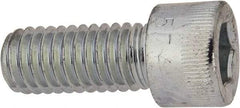 Made in USA - 3/8-16 UNC Hex Socket Drive, Socket Cap Screw - Alloy Steel, Zinc-Plated Finish, Fully Threaded, 7/8" Length Under Head - Caliber Tooling