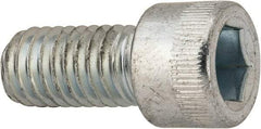 Made in USA - 3/8-16 UNC Hex Socket Drive, Socket Cap Screw - Alloy Steel, Zinc-Plated Finish, Fully Threaded, 3/4" Length Under Head - Caliber Tooling