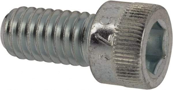 Made in USA - 5/16-18 UNC Hex Socket Drive, Socket Cap Screw - Alloy Steel, Zinc-Plated Finish, Fully Threaded, 5/8" Length Under Head - Caliber Tooling