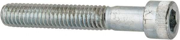 Made in USA - 5/16-18 UNC Hex Socket Drive, Socket Cap Screw - Alloy Steel, Zinc-Plated Finish, Partially Threaded, 2" Length Under Head - Caliber Tooling