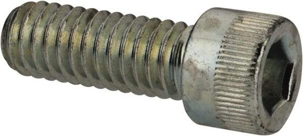 Made in USA - 5/16-18 UNC Hex Socket Drive, Socket Cap Screw - Alloy Steel, Zinc-Plated Finish, Fully Threaded, 7/8" Length Under Head - Caliber Tooling