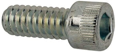 Made in USA - 1/4-20 UNC Hex Socket Drive, Socket Cap Screw - Alloy Steel, Zinc-Plated Finish, Fully Threaded, 5/8" Length Under Head - Caliber Tooling