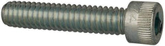 Made in USA - 1/4-20 UNC Hex Socket Drive, Socket Cap Screw - Alloy Steel, Zinc-Plated Finish, Fully Threaded, 1-1/4" Length Under Head - Caliber Tooling