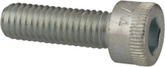 Made in USA - #10-32 UNF Hex Socket Drive, Socket Cap Screw - Alloy Steel, Zinc-Plated Finish, Fully Threaded, 5/8" Length Under Head - Caliber Tooling