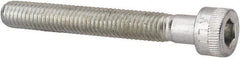 Made in USA - #10-32 UNF Hex Socket Drive, Socket Cap Screw - Alloy Steel, Zinc-Plated Finish, Partially Threaded, 1-1/2" Length Under Head - Caliber Tooling