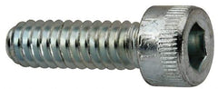 Made in USA - #10-24 UNC Hex Socket Drive, Socket Cap Screw - Alloy Steel, Zinc-Plated Finish, Fully Threaded, 5/8" Length Under Head - Caliber Tooling