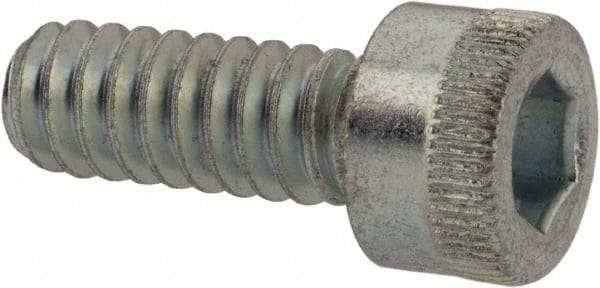 Made in USA - #10-24 UNC Hex Socket Drive, Socket Cap Screw - Alloy Steel, Zinc-Plated Finish, Fully Threaded, 1/2" Length Under Head - Caliber Tooling