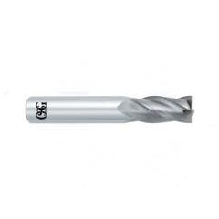 1 Dia. x 4 Overall Length 4-Flute Square End Solid Carbide SE End Mill-Round Shank-Center Cutting-Uncoated - Caliber Tooling