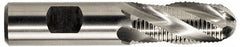 Niagara Cutter - 3/4" Diam, Coarse Pitch, 1-5/8" LOC, 4 Flute Cobalt Roughing Ball End Mill - Uncoated, 3-7/8" OAL, 3/4" Shank Diam, Single End, Centercutting - Caliber Tooling