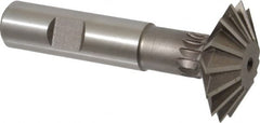 Keo - 1-1/2° 1-1/2" Cut Diam, 1/2" Cut Width, 5/8" Shank, High Speed Steel Double-Angle Cutter - Caliber Tooling