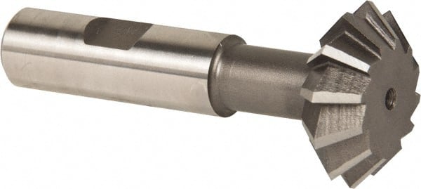 Keo - 1-3/8° 1-3/8" Cut Diam, 1/2" Cut Width, 5/8" Shank, High Speed Steel Double-Angle Cutter - Caliber Tooling