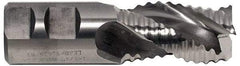 Niagara Cutter - 1" Diam, Coarse Pitch, 1-1/2" LOC, 3 Flute Cobalt Roughing Square End Mill - Uncoated, 3-3/4" OAL, 3/4" Shank Diam, Single End, Centercutting, 36° Helix - Caliber Tooling