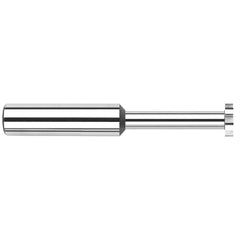 Harvey Tool - 3/8" Cut Diam, 3/32" Cut Width, 3/8" Shank, Straight-Tooth Woodruff Keyseat Cutter - Exact Industrial Supply