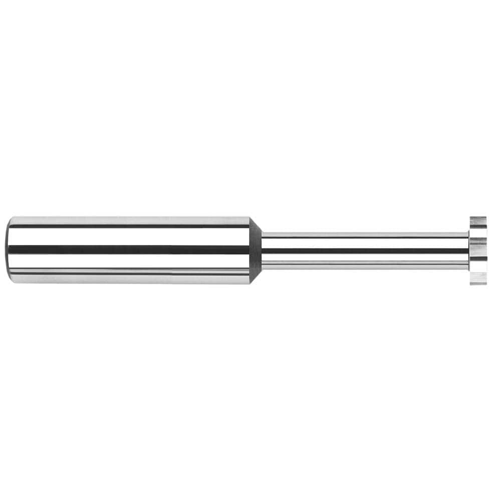 Harvey Tool - 5/8" Cut Diam, 1/4" Cut Width, 5/8" Shank, Straight-Tooth Woodruff Keyseat Cutter - Exact Industrial Supply