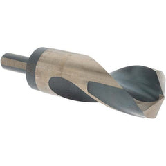 Made in USA - 1-1/4" High Speed Steel, 118° Point, Round with Flats Shank Maintenance Drill Bit - Caliber Tooling