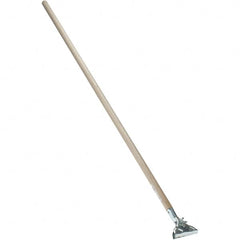 Weiler - 62" Wood Male Thread Mop Handle - 1-1/16" Handle Diam, Use with Wet Mops - Caliber Tooling