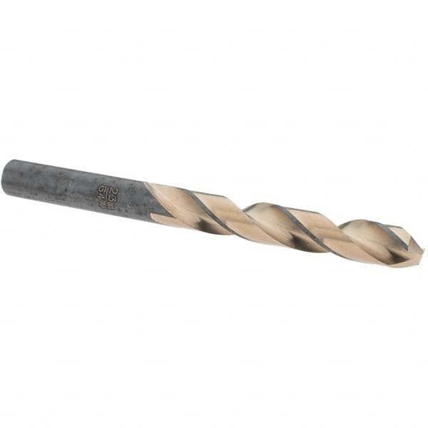 Made in USA - 23/64" High Speed Steel, 135° Point, Round with Flats Shank Maintenance Drill Bit - Caliber Tooling