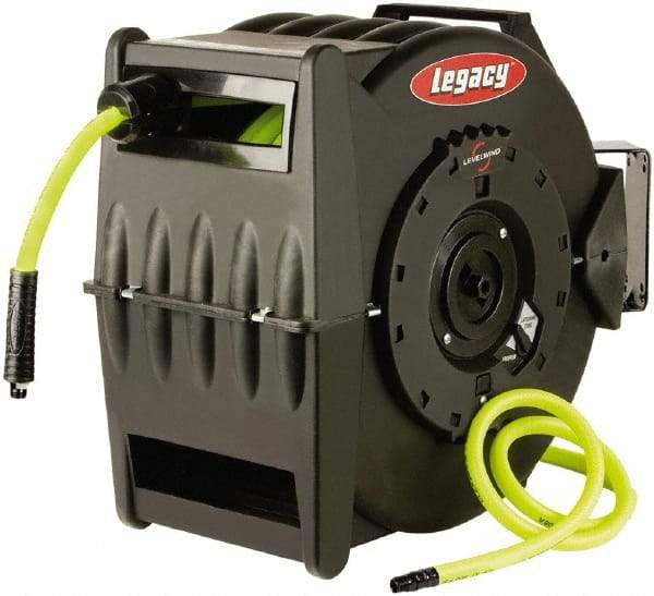 Legacy - 75' Spring Retractable Hose Reel - 300 psi, Hose Included - Caliber Tooling