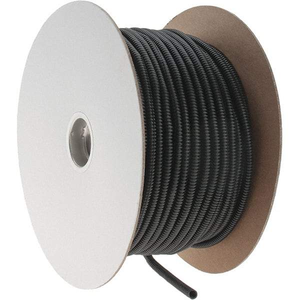 Value Collection - 0.27" ID, Black Polyethylene Corrugated Cable Sleeve - 250' Coil Length, -40 to 200°F - Caliber Tooling