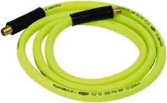 Legacy - 1/2" ID x 0.74" OD 8' Long Lead-In Whip Hose - MNPT x MNPT Ends, 300 Working psi, 140°, 3/8" Fitting, Green - Caliber Tooling