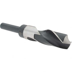 Import - 1" Drill, 118° Point, High Speed Steel Silver Deming & Reduced Shank Drill Bit - Caliber Tooling