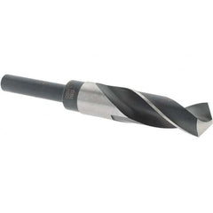 Import - 57/64" Drill, 118° Point, High Speed Steel Silver Deming & Reduced Shank Drill Bit - Caliber Tooling