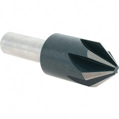 Value Collection - 7/8" Head Diam, 1/2" Shank Diam, 6 Flute 82° High Speed Steel Countersink - Caliber Tooling