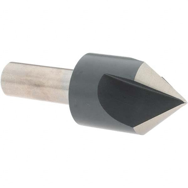 1″ Head Diam, 1/2″ Shank Diam, 3 Flute 82° High Speed Steel Countersink 2-3/4″ OAL