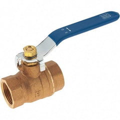 Value Collection - 3/4" Pipe, Bronze Full Port Ball Valve - 2 Piece, NPT Ends, Lever Handle, 600 WOG, 150 WSP - Caliber Tooling