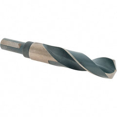 Made in USA - 23/32" High Speed Steel, 135° Point, Round with Flats Shank Maintenance Drill Bit - Caliber Tooling