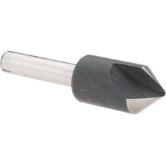 Value Collection - 1/2" Head Diam, 1/4" Shank Diam, 1 Flute 82° High Speed Steel Countersink - Caliber Tooling