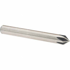 Value Collection - 1/4" Head Diam, 1/4" Shank Diam, 6 Flute 82° High Speed Steel Countersink - Caliber Tooling