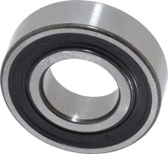 SKF - 15mm Bore Diam, 32mm OD, Double Seal Deep Groove Radial Ball Bearing - 9mm Wide, 1 Row, Round Bore, 2,850 Nm Static Capacity, 5,850 Nm Dynamic Capacity - Caliber Tooling