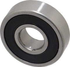 SKF - 12mm Bore Diam, 32mm OD, Double Seal Deep Groove Radial Ball Bearing - 10mm Wide, 1 Row, Round Bore, 3,100 Nm Static Capacity, 7,280 Nm Dynamic Capacity - Caliber Tooling