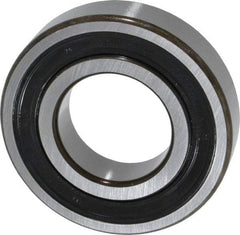 SKF - 35mm Bore Diam, 72mm OD, Double Seal Deep Groove Radial Ball Bearing - 17mm Wide, 1 Row, Round Bore, 15,300 Nm Static Capacity, 27,000 Nm Dynamic Capacity - Caliber Tooling