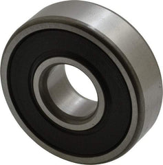 SKF - 15mm Bore Diam, 42mm OD, Double Seal Deep Groove Radial Ball Bearing - 13mm Wide, 1 Row, Round Bore, 5,400 Nm Static Capacity, 11,900 Nm Dynamic Capacity - Caliber Tooling