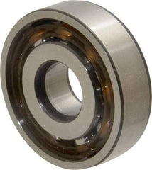 SKF - 10mm Bore Diam, 30mm OD, Open Angular Contact Radial Ball Bearing - 9mm Wide, 1 Row, Round Bore, 3,350 Lb Static Capacity, 7,020 Lb Dynamic Capacity - Caliber Tooling