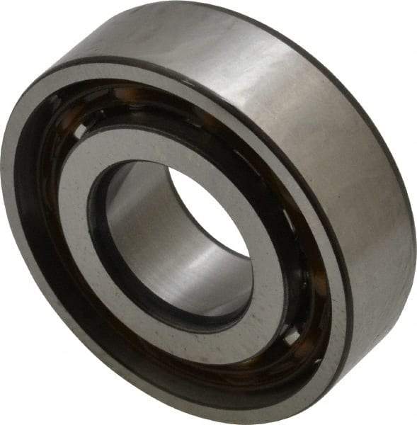 SKF - 15mm Bore Diam, 35mm OD, Open Angular Contact Radial Ball Bearing - 11mm Wide, 1 Row, Round Bore, 4,800 Lb Static Capacity, 8,840 Lb Dynamic Capacity - Caliber Tooling