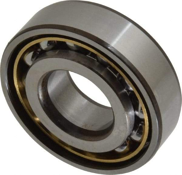 SKF - 20mm Bore Diam, 47mm OD, Open Angular Contact Radial Ball Bearing - 14mm Wide, 1 Row, Round Bore, 8,300 Lb Static Capacity, 14,000 Lb Dynamic Capacity - Caliber Tooling