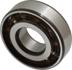 SKF - 20mm Bore Diam, 47mm OD, Open Angular Contact Radial Ball Bearing - 14mm Wide, 1 Row, Round Bore, 8,300 Lb Static Capacity, 14,000 Lb Dynamic Capacity - Caliber Tooling