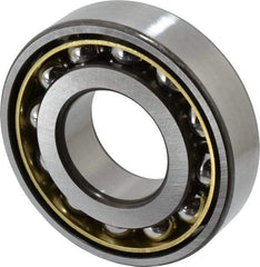 SKF - 40mm Bore Diam, 90mm OD, Open Angular Contact Radial Ball Bearing - 23mm Wide, 1 Row, Round Bore, 30,500 Lb Static Capacity, 49,400 Lb Dynamic Capacity - Caliber Tooling