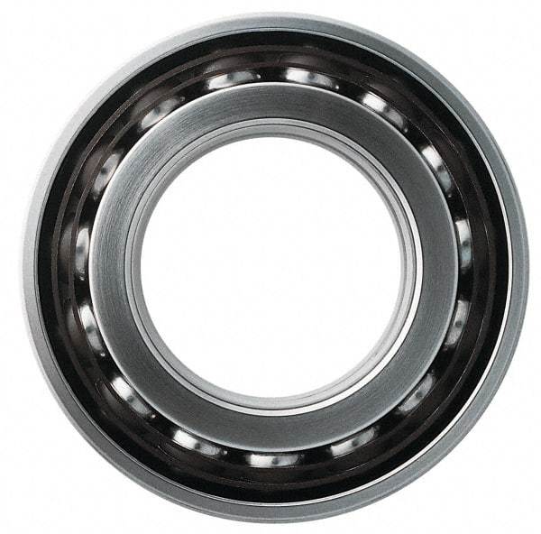 SKF - 35mm Bore Diam, 80mm OD, Open Angular Contact Radial Ball Bearing - 21mm Wide, 1 Row, Round Bore, 24,500 Lb Static Capacity, 41,500 Lb Dynamic Capacity - Caliber Tooling